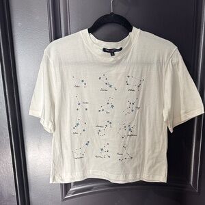 One Clothing Cream Zodiac Constellation Short Sleeve Tee